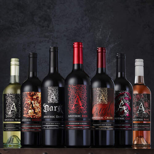 From vintage to vintage, the character and flavor of the individual varietals guide the shape of each Apothic blend.