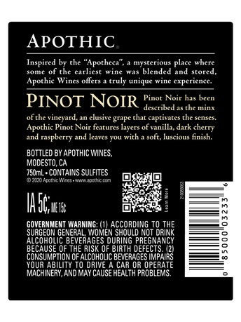 Apothic Pinot Noir image number 3